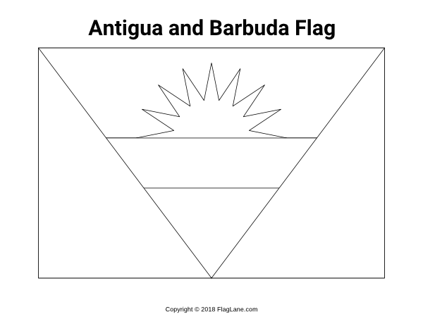 Antigua and Barbuda Flag Coloring Page
