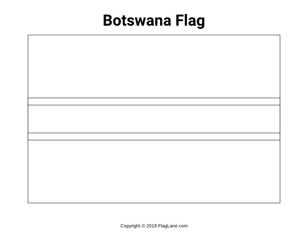 Botswana Flag Coloring Page