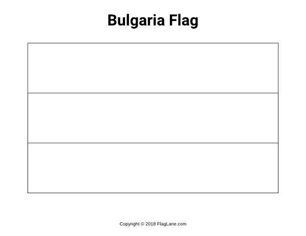 Bulgaria Flag Coloring Page