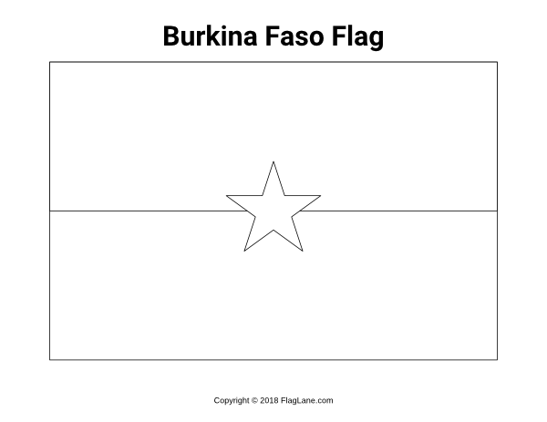 Burkina Faso Flag Coloring Page