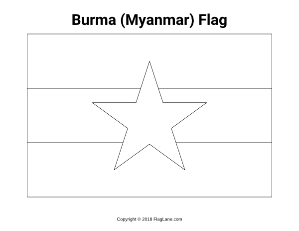 Burma Flag Coloring Page