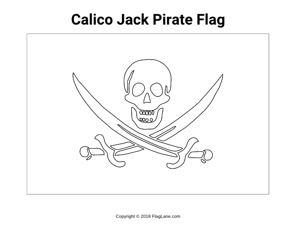 Calico Jack Flag Coloring Page