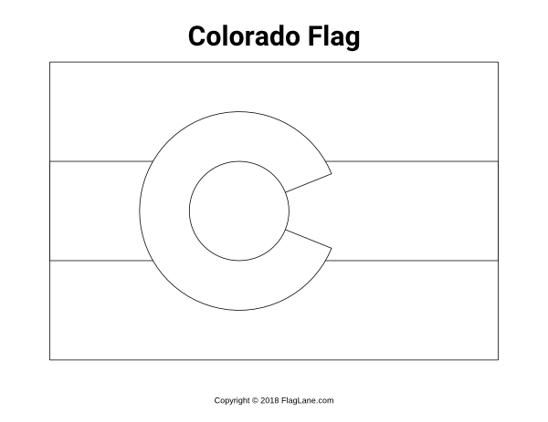 Colorado Flag Coloring Page