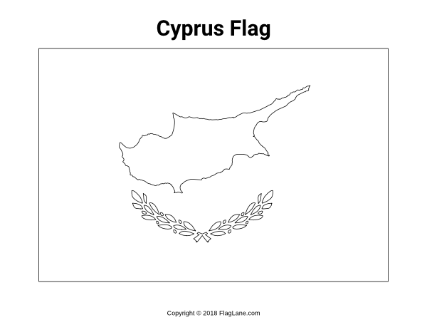 Cyprus Flag Coloring Page