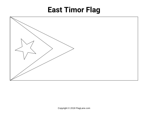 East Timor Flag Coloring Page