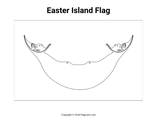 Easter Island Flag Coloring Page