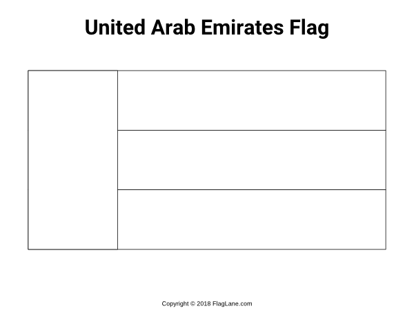 United Arab Emirates Flag Coloring Page