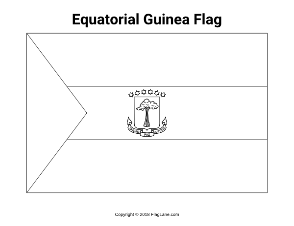 Equatorial Guinea Flag Coloring Page
