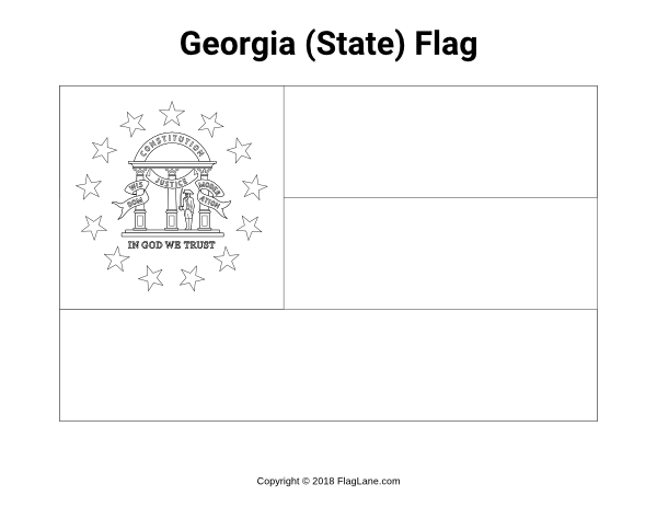 Georgia Flag Coloring Page