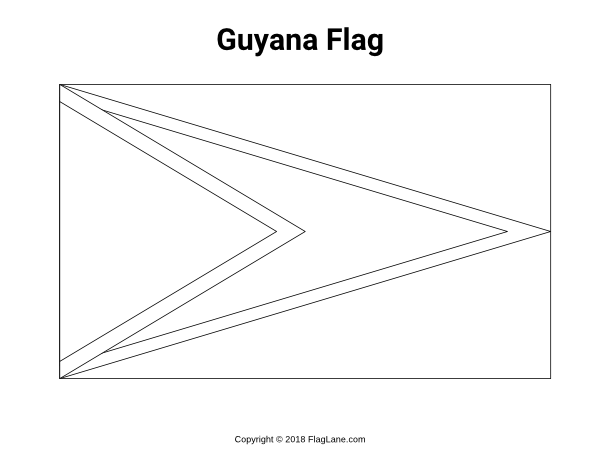 Guyana Flag Coloring Page