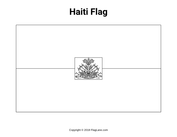 Haiti Flag Coloring Page