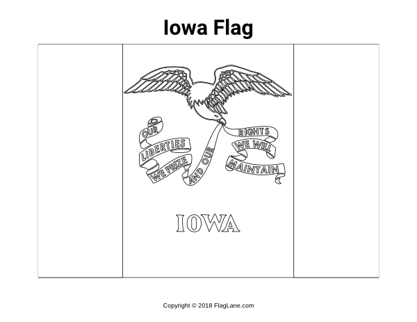 Iowa Flag Coloring Page