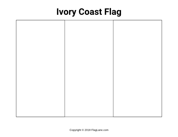 Ivory Coast Flag Coloring Page