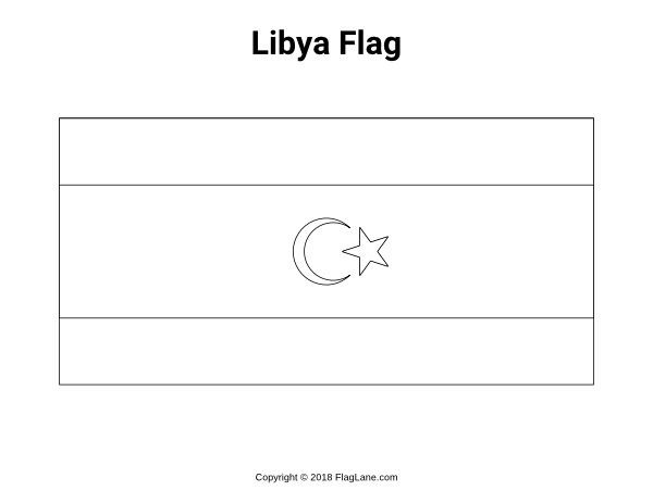 Libya Flag Coloring Page