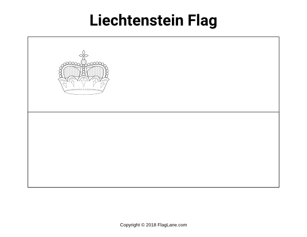 Liechtenstein Flag Coloring Page