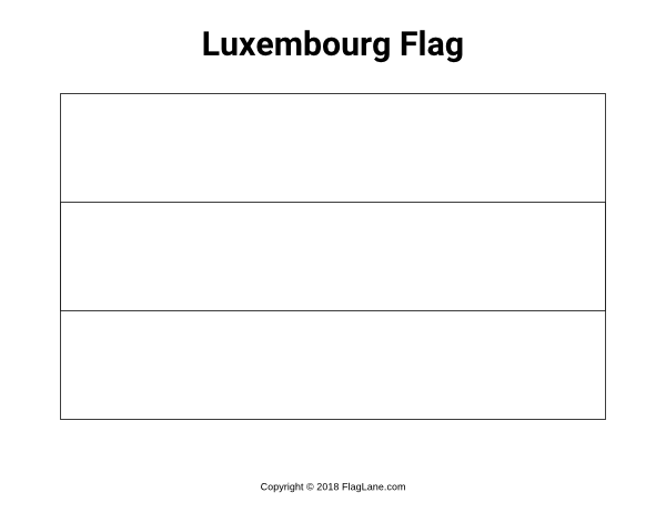 Luxembourg Flag Coloring Page