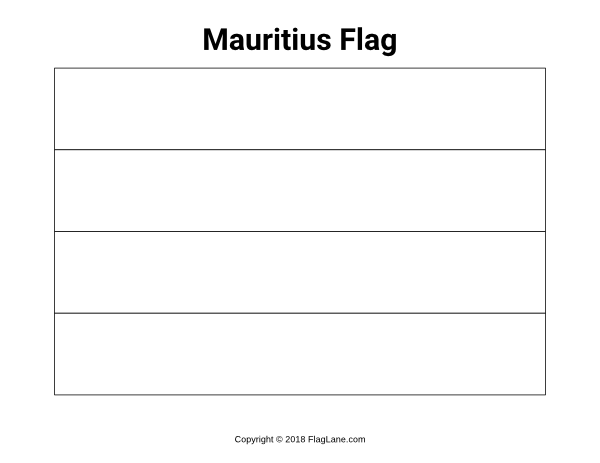 Mauritius Flag Coloring Page