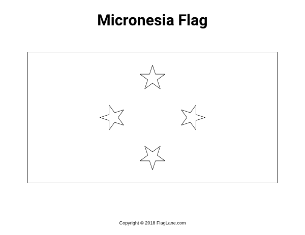 Micronesia Flag Coloring Page