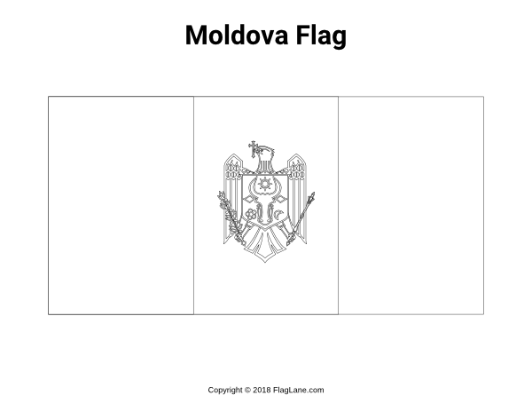 Moldova Flag Coloring Page