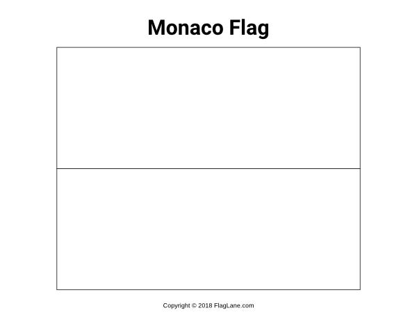 Monaco Flag Coloring Page