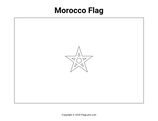 Morocco Flag Coloring Page