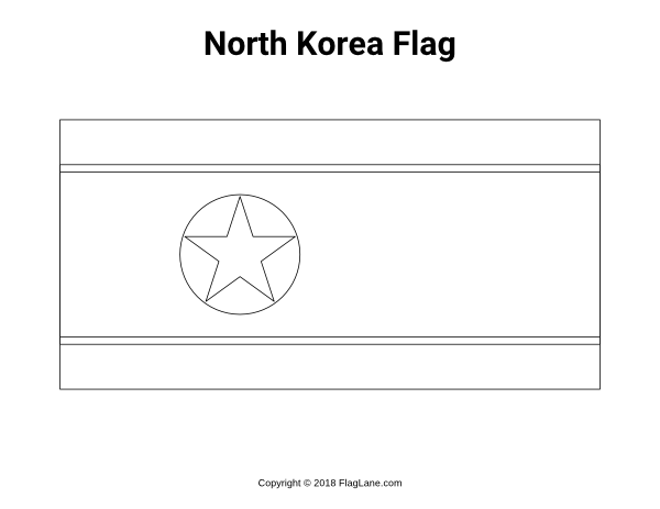 North Korea Flag Coloring Page