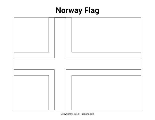 Norway Flag Coloring Page