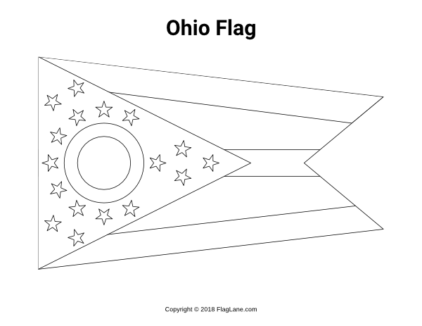 Ohio Flag Coloring Page