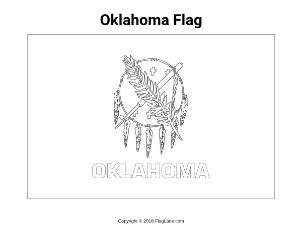 Oklahoma Flag Coloring Page