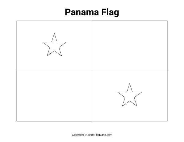 Panama Flag Coloring Page