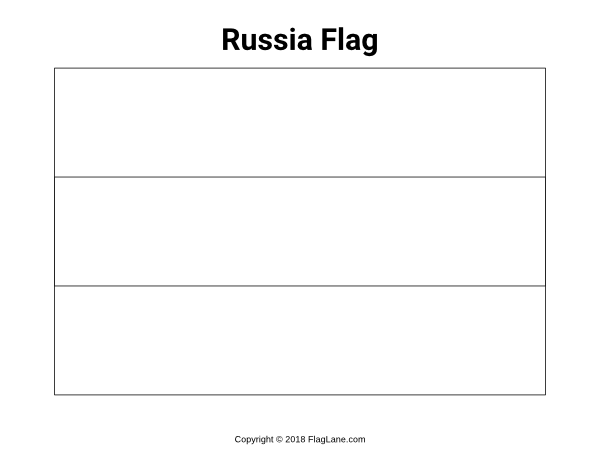 Russia Flag Coloring Page