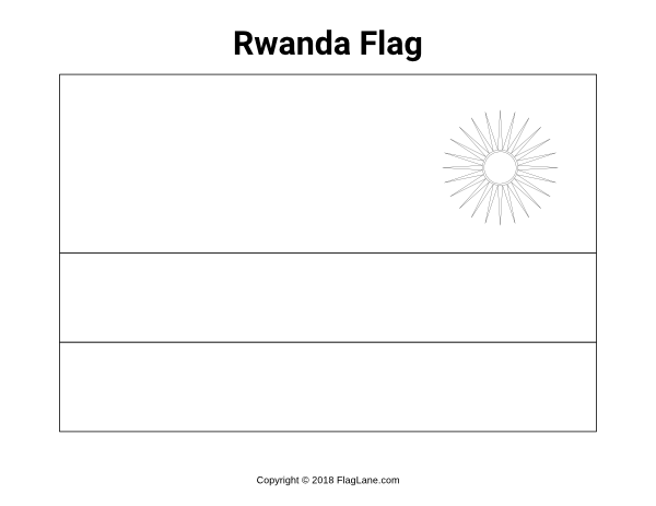 Rwanda Flag Coloring Page