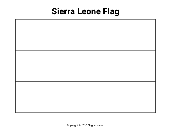 Sierra Leone Flag Coloring Page