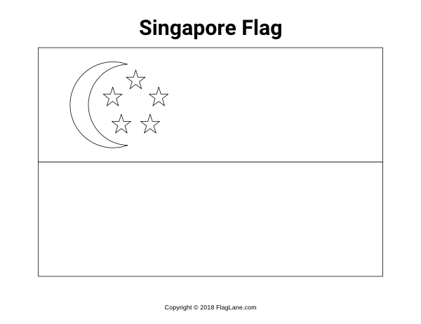 Singapore Flag Coloring Page