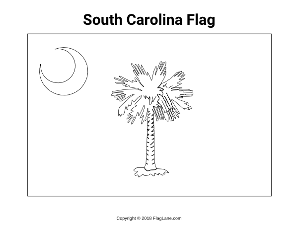 South Carolina Flag Coloring Page