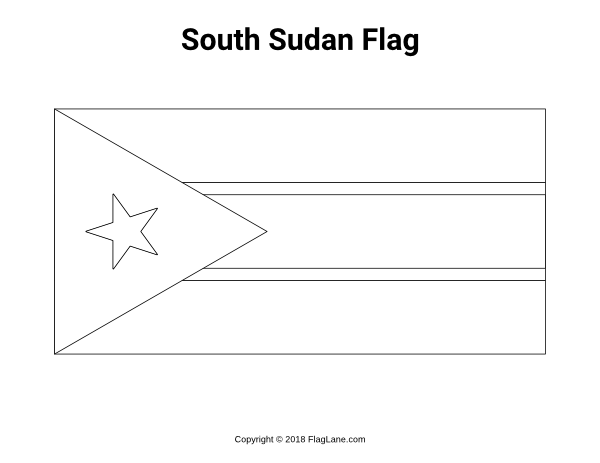South Sudan Flag Coloring Page