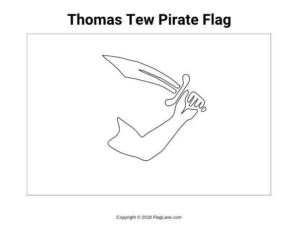 Thomas Tew Flag Coloring Page