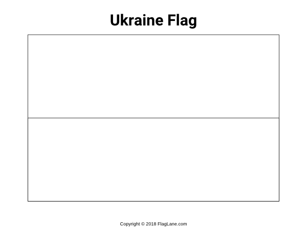Ukraine Flag Coloring Page