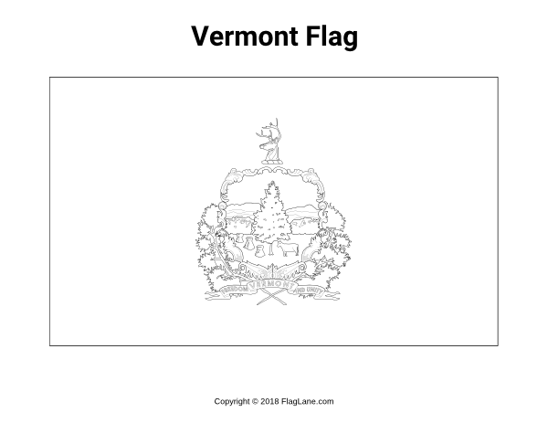 Vermont Flag Coloring Page