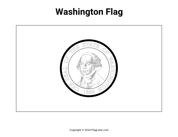 Washington Flag Coloring Page