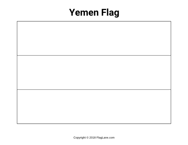 Yemen Flag Coloring Page